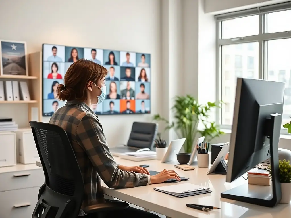 A professional AI receptionist answering a call with a friendly and efficient tone, showcasing its ability to handle customer inquiries effectively.